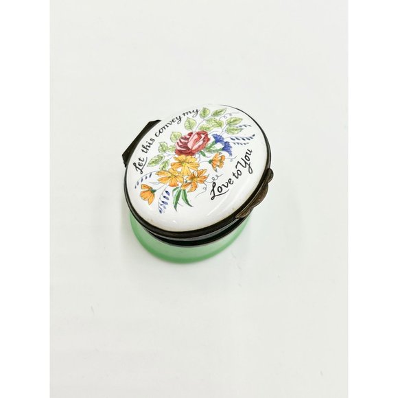 Made in England Crummles & Co Trinket Box Floral Let This Convey My Love To You - Picture 4 of 11